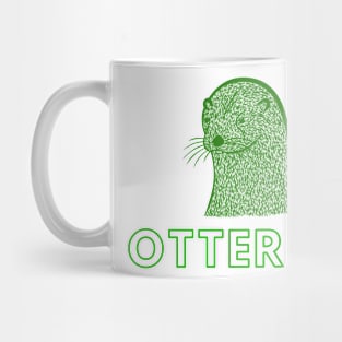 OtterWise - fun otter design - green colors Mug